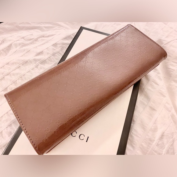Gucci Broadway Microguccissima Patent Leather Evening Clutch, Mauve - Picture 6 of 12